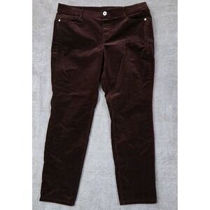 J.Jill Corduroy Pants Womens Large‎  Burgandy Wine Capsule Holiday
